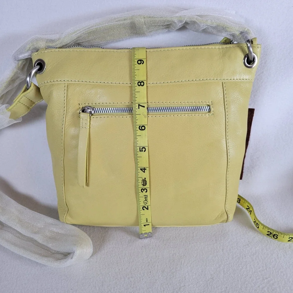 American Leather Co Womens Sherryl Leather Crossbody Bag Pistachio Green Western